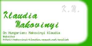 klaudia makovinyi business card